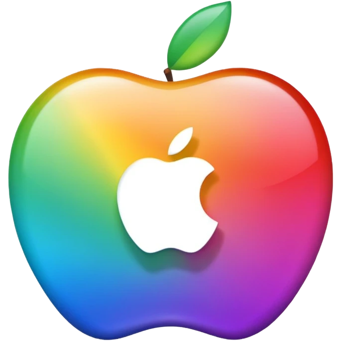 yuan sign symbol in gradient rainbow color, apple emoji style, no text emoji