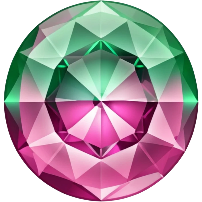 half green half pink gem emoji