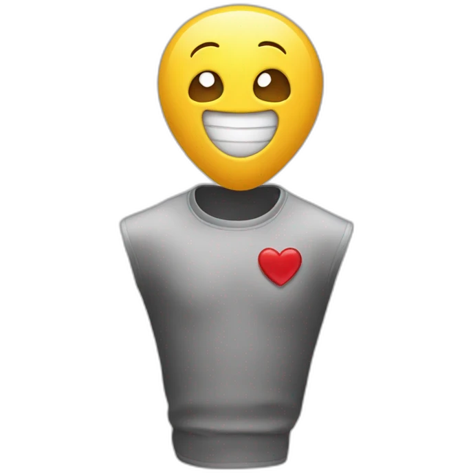 Emoji qui fait la fête avec coeur autour  emoji