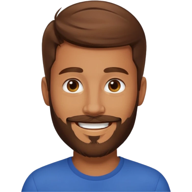 27 year old man, brown hair, beard emoji
