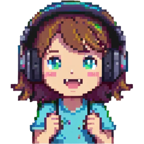 excited gamer girl in headphones emoji