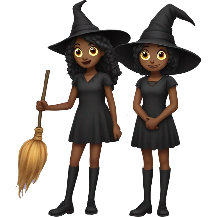 Two girls witches emoji