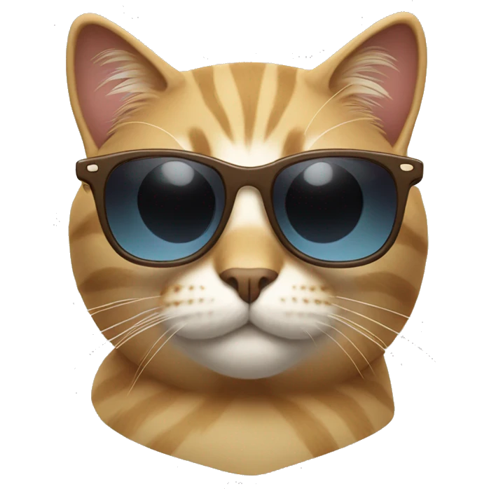 Cat with sunglasses emoji