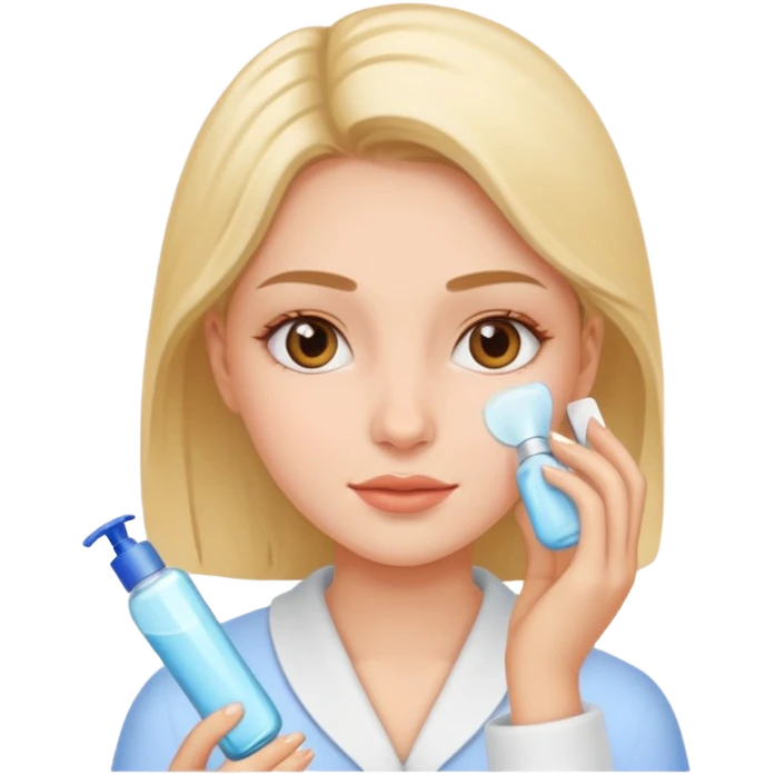 Girl doing skincare emoji