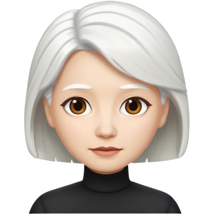 Woman: White Hair Memoji emoji