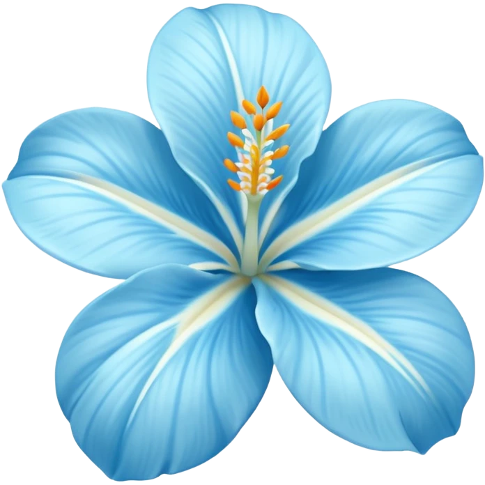 pastel blue Tropical flower emoji