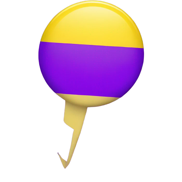 Intersex pride flag with yellow background and purple circle in the middle  emoji