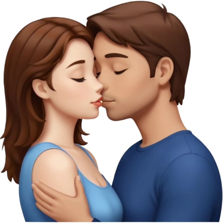 Kissing bf and brwon your hir  emoji