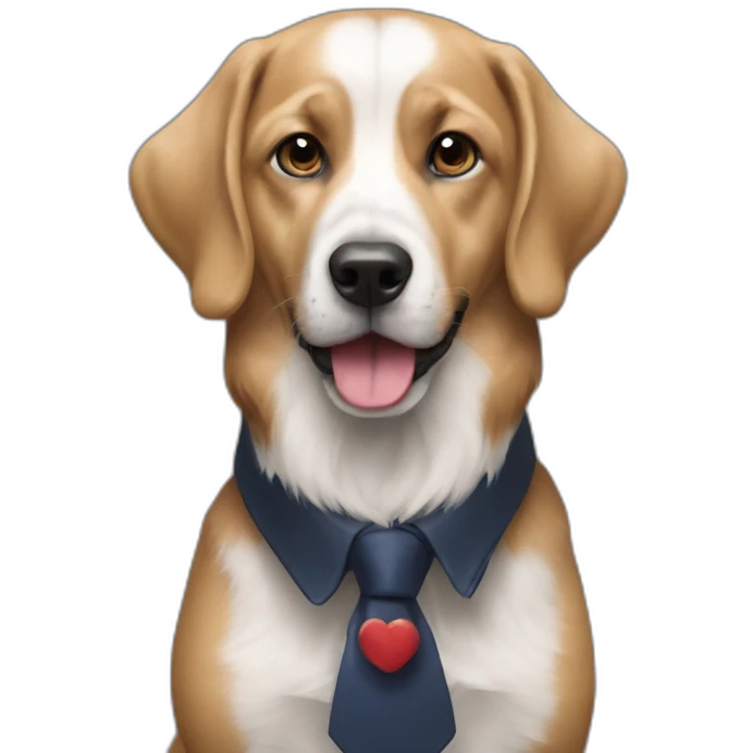 Chien sur Macron  emoji