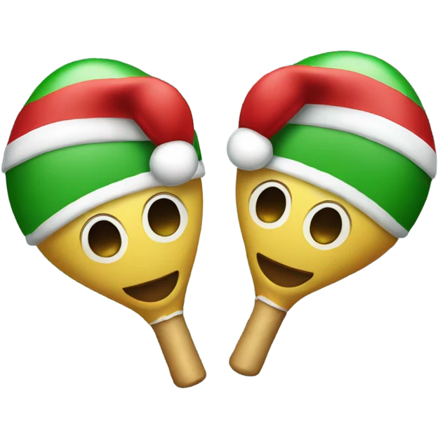 Christmas maracas emoji