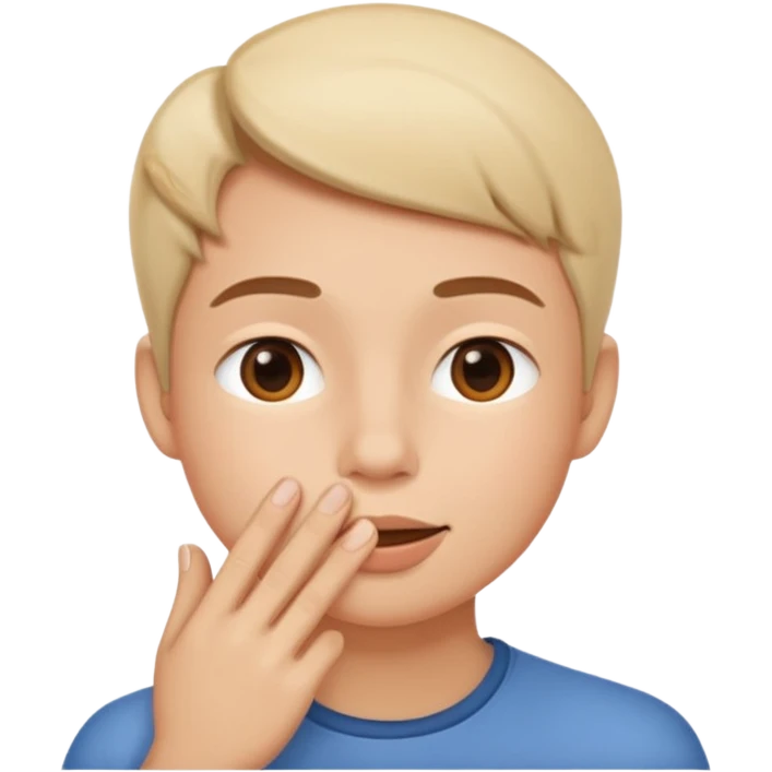 Silent face, shushing emoji