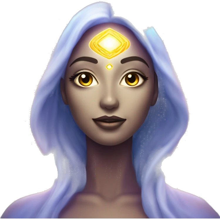 Pleiadian radiant glowing diva woman female third eye emoji