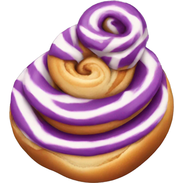 purple cinnamon bun emoji