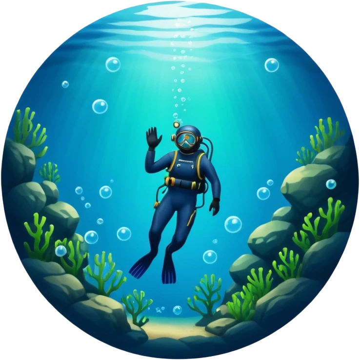 Cave Divers logo based on name and colors emoji