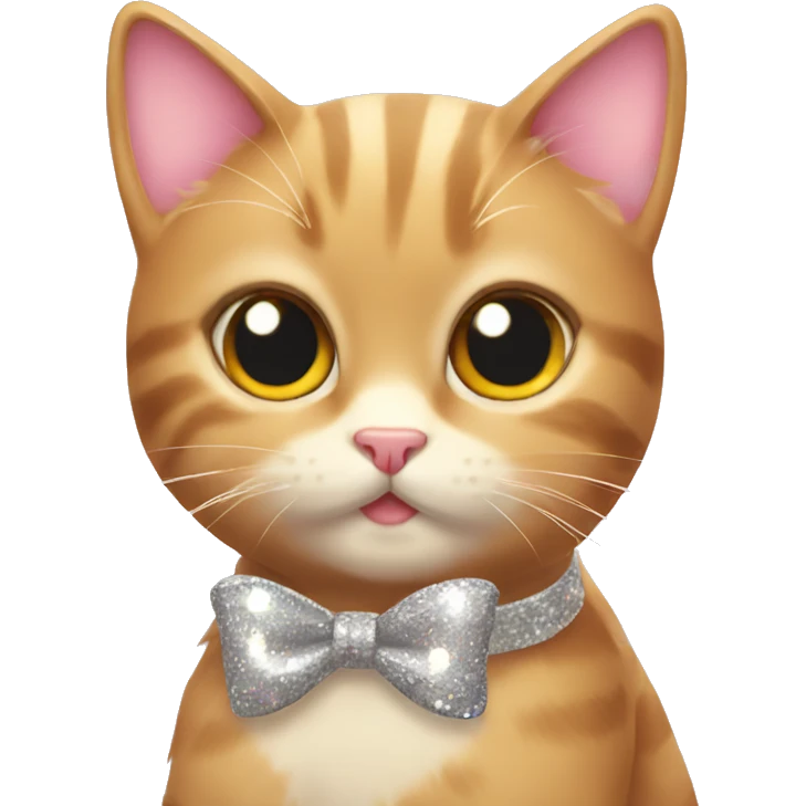 Cat with sparkles and bows emoji