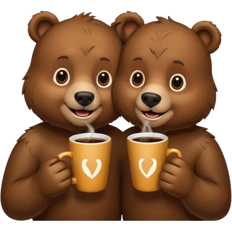 bears drinking coffee  emoji