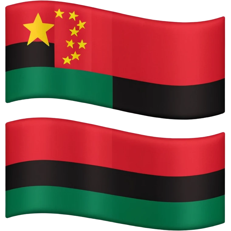 Pan African-African American Flag (Red-Black and Green horizontal stripes) - no stars or other symbols emoji