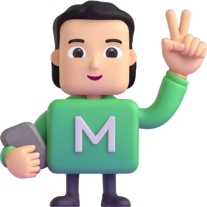 spreadsheet character giving rock on hand sign emoji