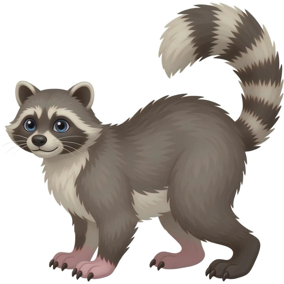 Cotton-top-Tamarin-Raccoon-Cacomistle-Weasel-Mustelid-Civet-Genet-Furret-Hybrid emoji