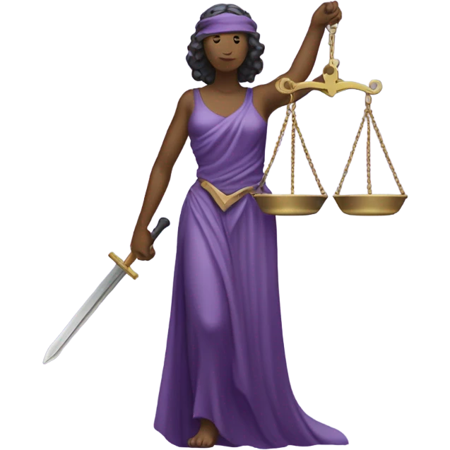 A purple hill with the statue of justice on it emoji