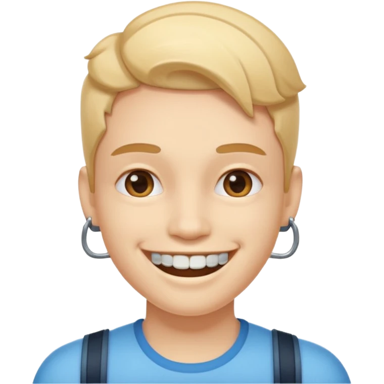 Smiling with braces emoji