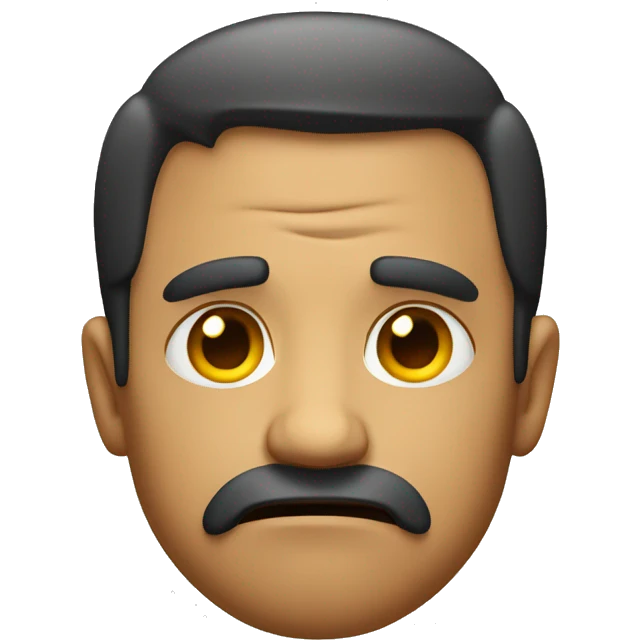 frowning and staring emoji