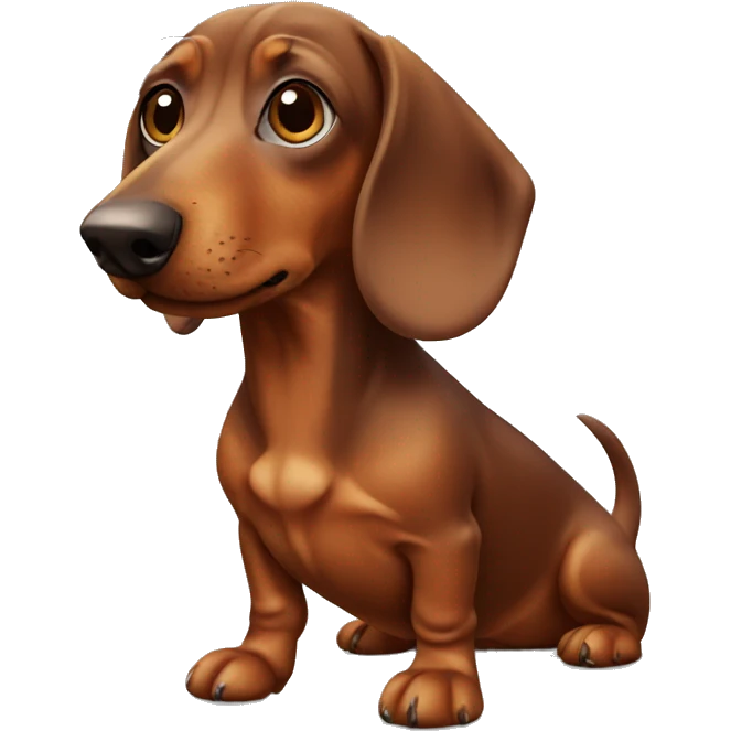 Brown dachshund  emoji