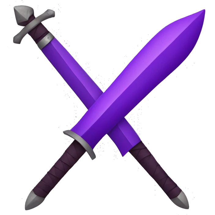 purple triangle intersected by a purple sword  emoji