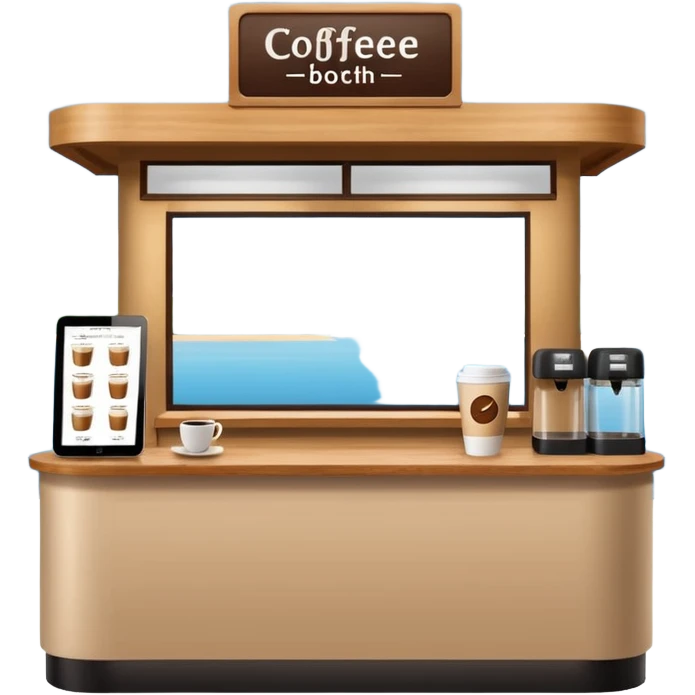 front pop up coffee booth emoji