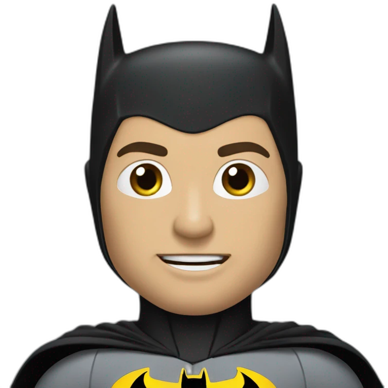 Batman qui joue à la poupée emoji