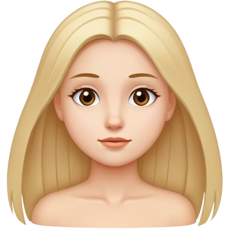 Straight hair girl emoji