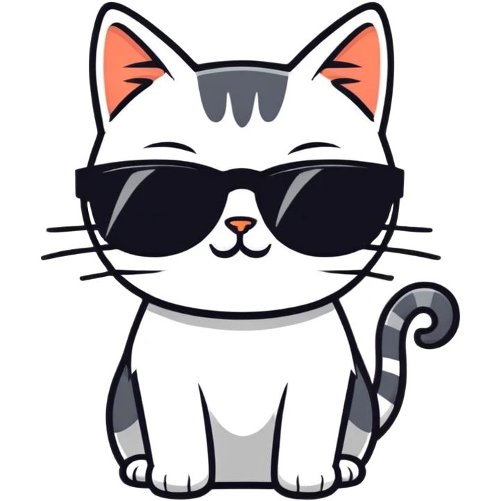 Cat with sunglasses emoji