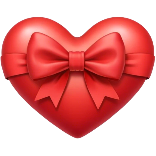 Heart with a bow emoji