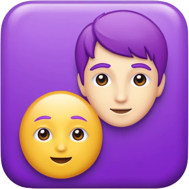 
purple and cian correct emoji