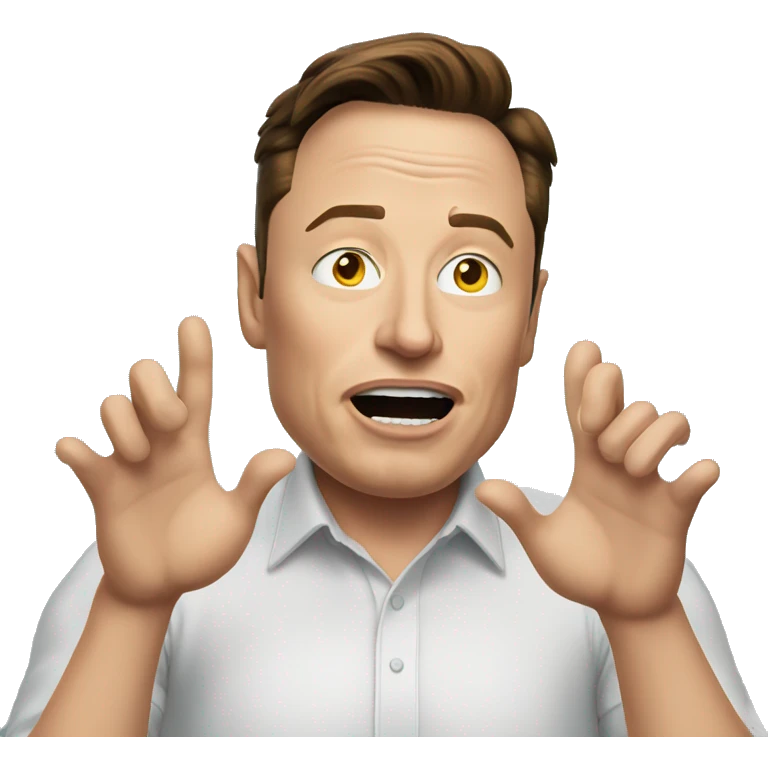 Elon musk throwing up emoji