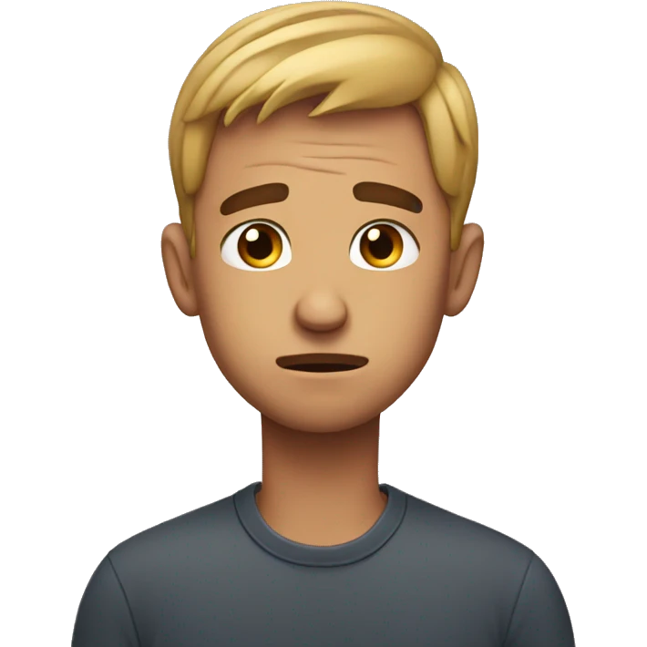 Heartbroken guy emoji