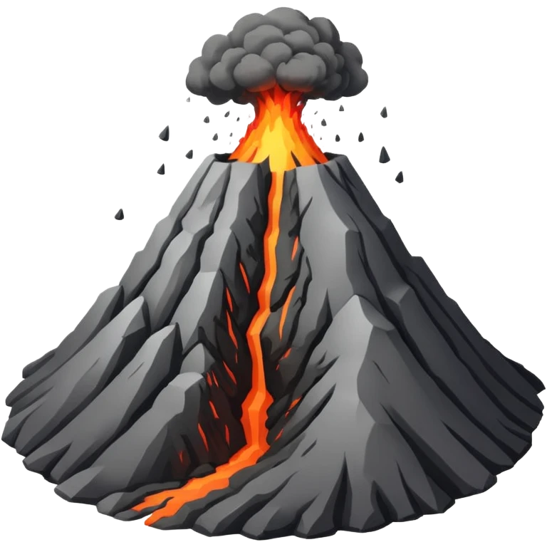 Volcano before eruption emoji