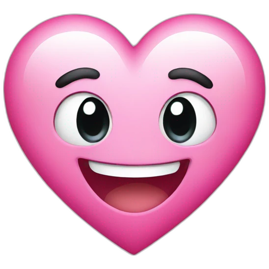 pink smiling heart emoji