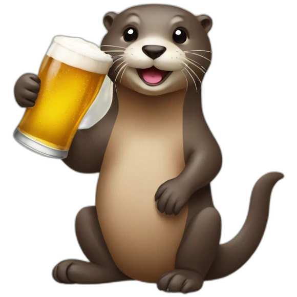 Otter and beer emoji