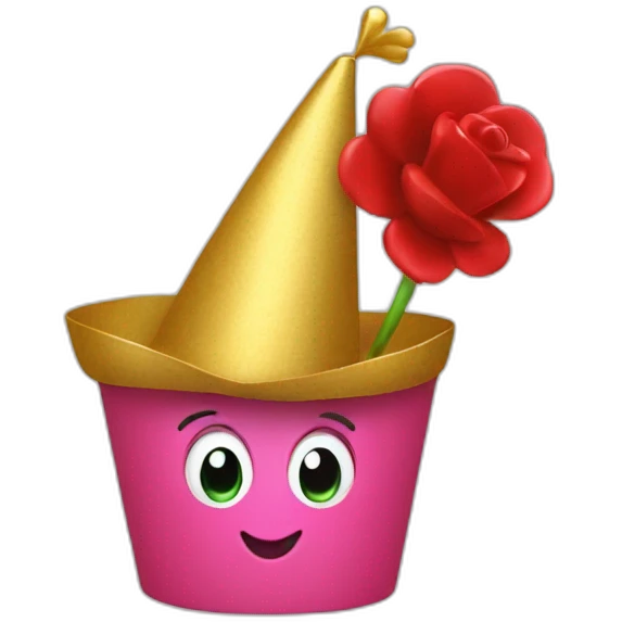 fleur de la coeur with party hat emoji