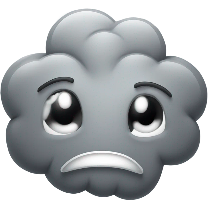 frown face emoji under raining cloud  emoji