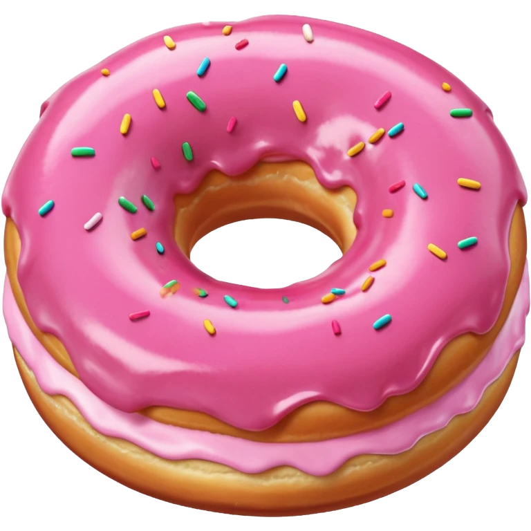donut rosa liso sem granulado emoji