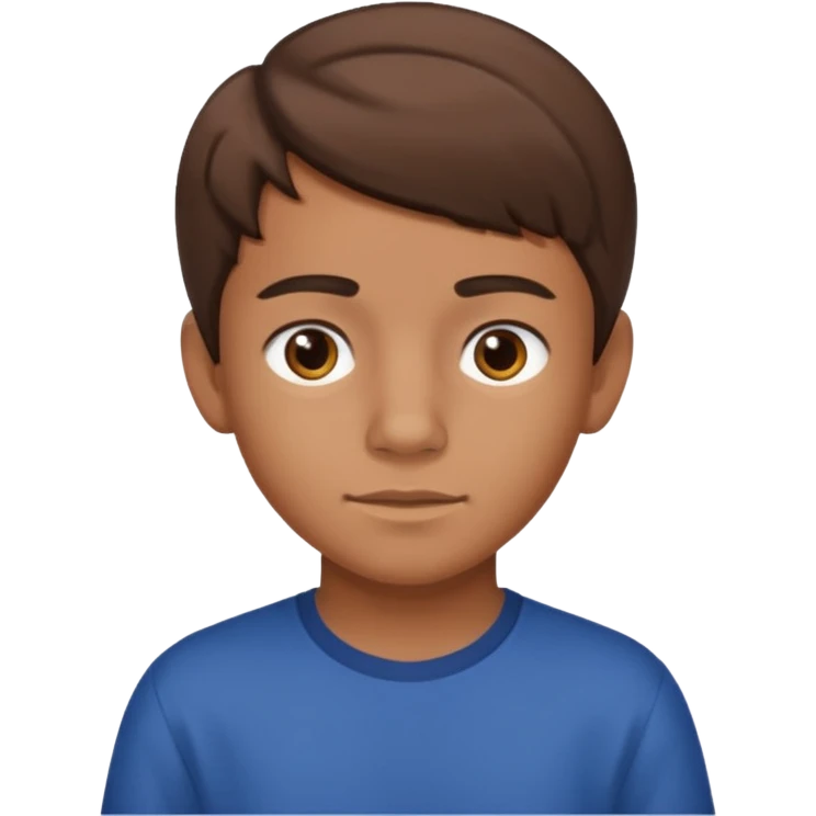 A 13 year old mexican boy with brown hair  emoji