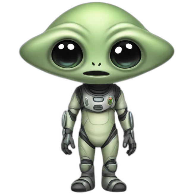 Curious alien emoji