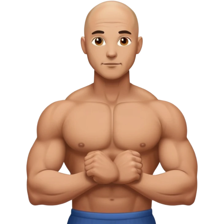 Homme chauve avec corps  emoji