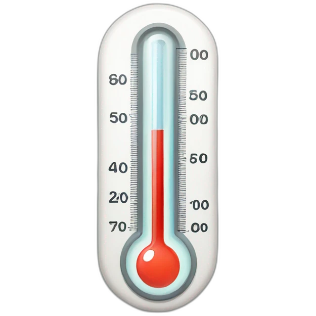 Thermometer for measuring body temperature emoji
