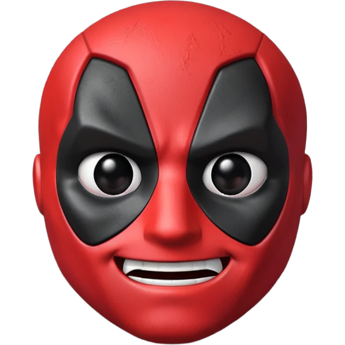 create a deadpool face emoji without body emoji