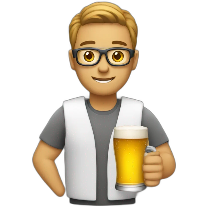 IT specialist with beer emoji