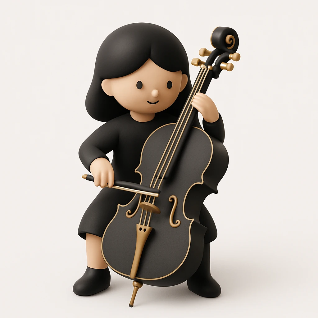 girl playing cello emoji