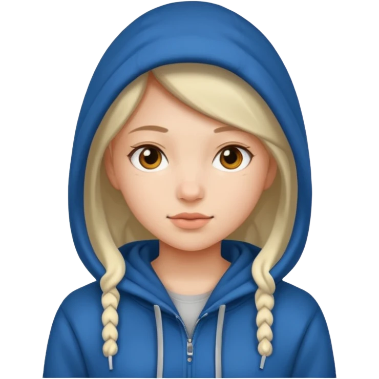 Girl wearing a hoddie  emoji